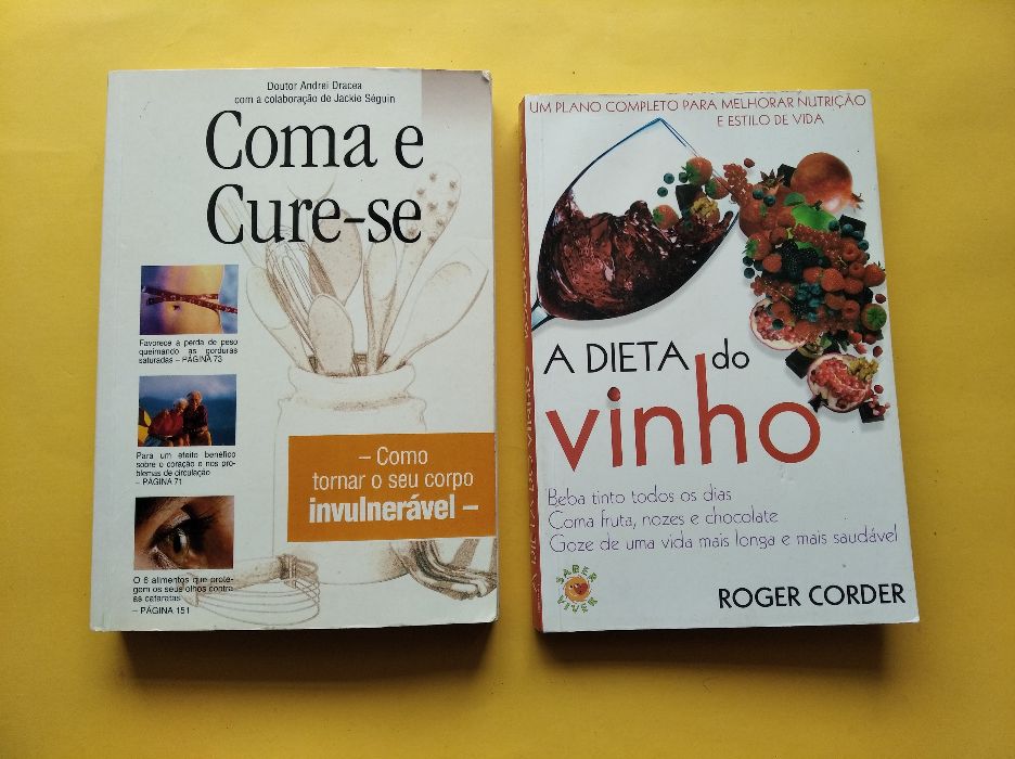 Diversos livros sobre saúde, nutrição alimentos, medicina