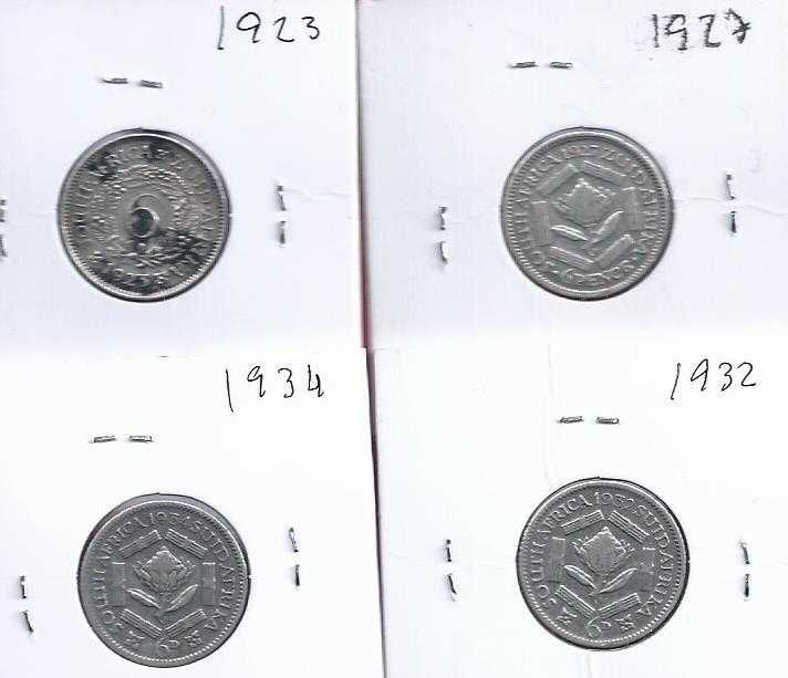 MOEDAS   Africa do Sul  4   Moedas de Prata