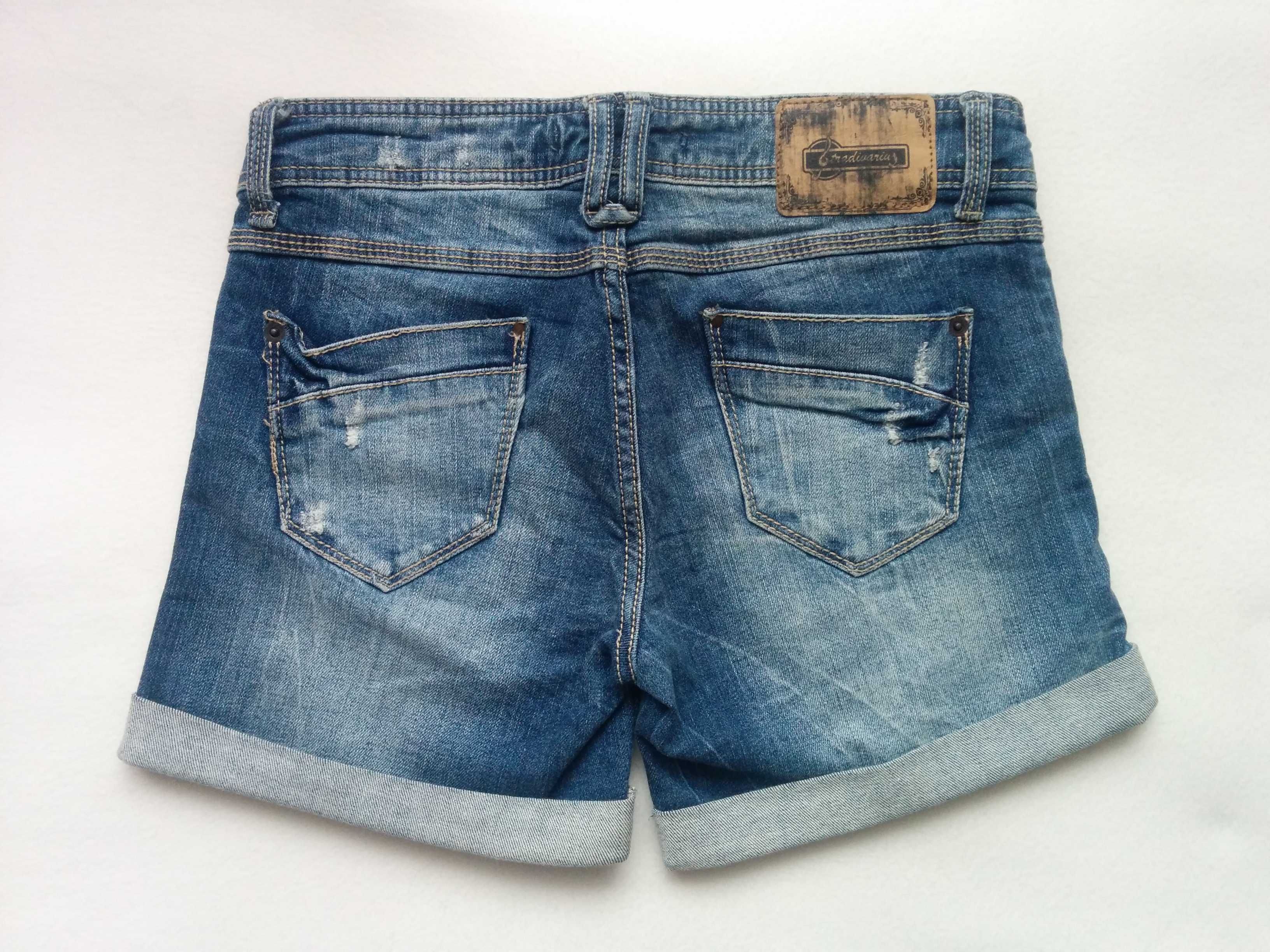STRADIVARIUS krótkie jeansowe spodenki - dżinsowe szorty