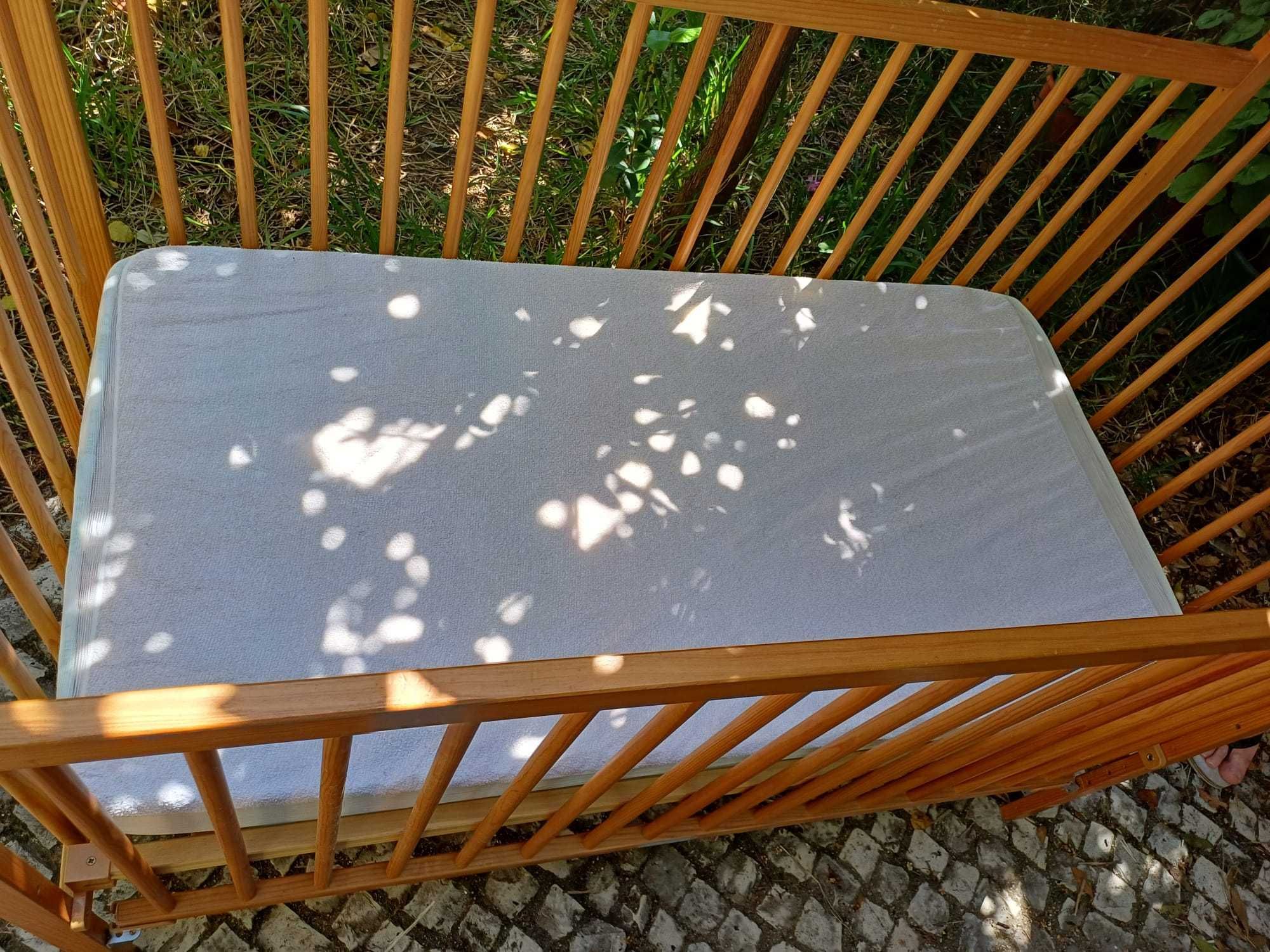 Colchão Zippy para cama de bebé ou criança, 120 x 60 cm, e resguardo
