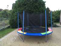 trampolina 10ft 3m średnicy ! JAK NOWA ! drabinka siatka ! PIŁKI !