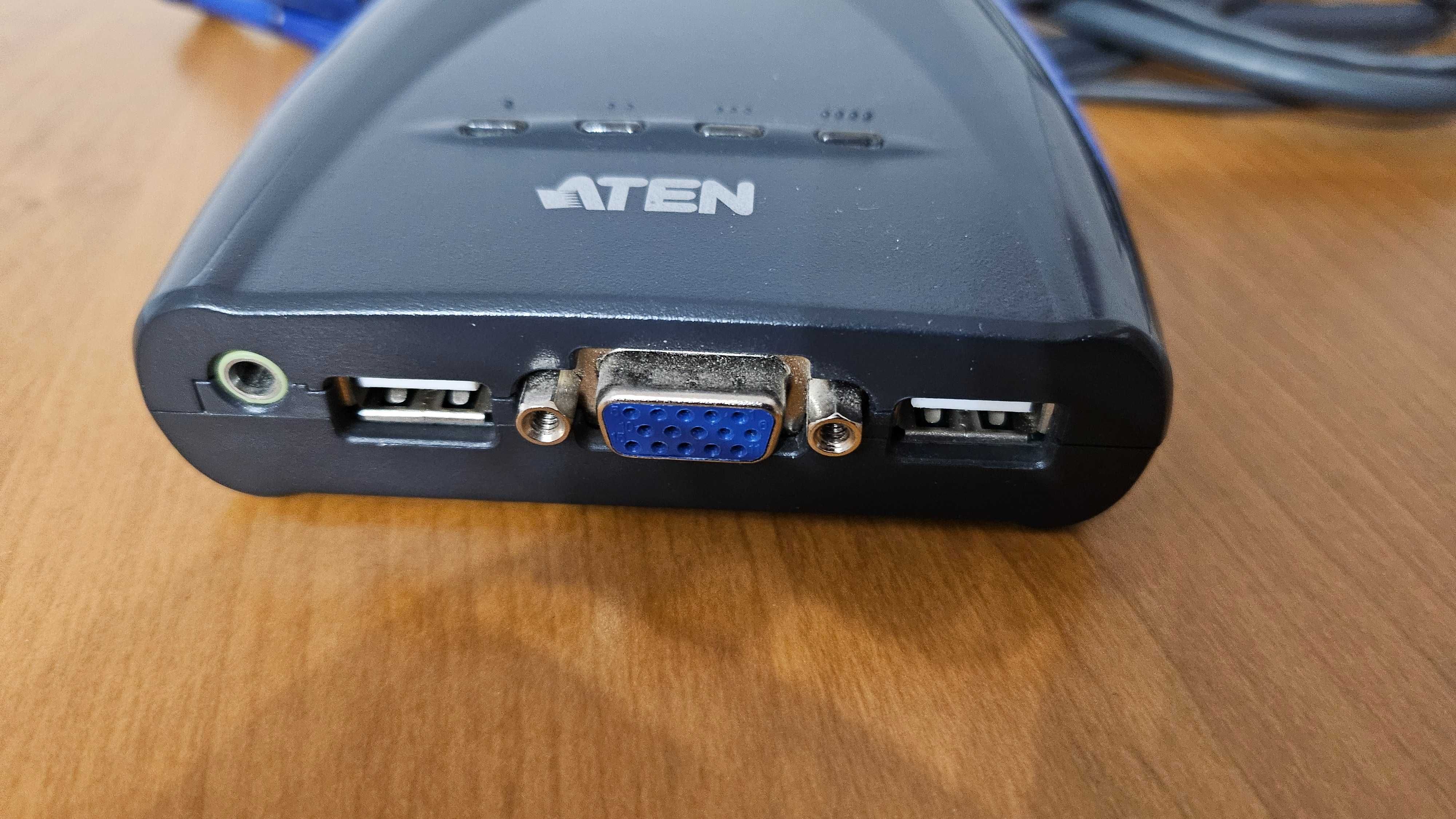 Switch przełącznik KVM ATEN CS64US 4x (2x USB, D-SUB, MiniJack)