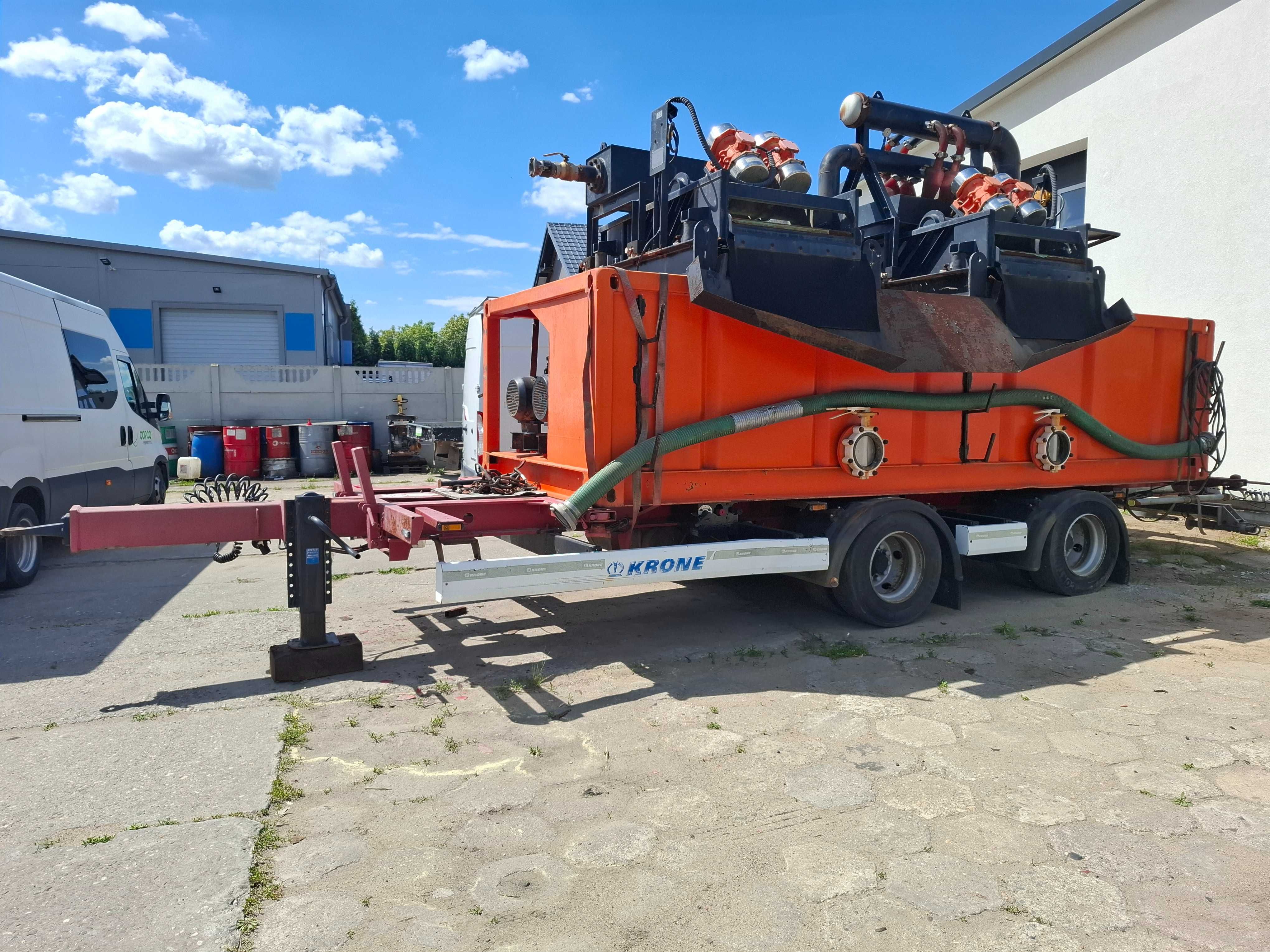 Separator do płuczki plus przyczepa Krone
