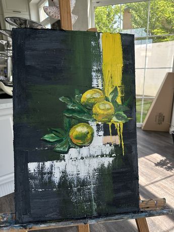 Картина масло, холст Лимони