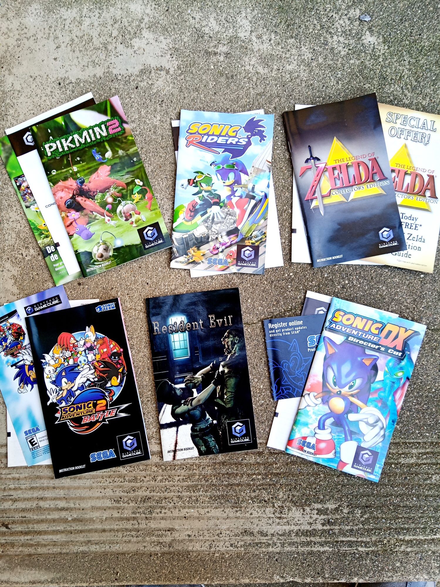 Caixas e manuais para 4 jogos GameCube versão americana