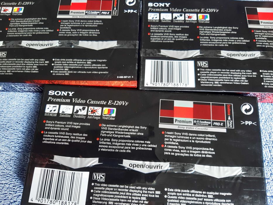 Cassetes VHS Novas Seladas – Sony e Polaroid