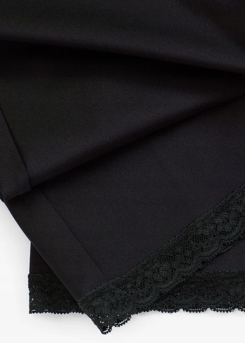 B.P.C legginsy rybaczki 3/4 czarne koronką r.52/54