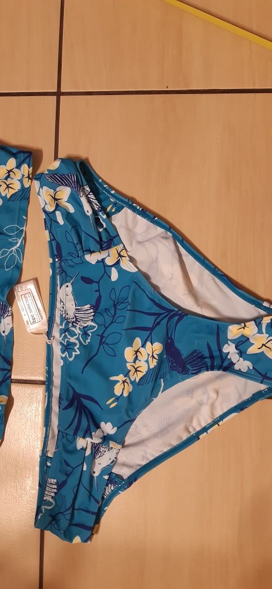 NOWY tankini rozmiar 46 90 C kostium ciążowy Bonprix BPC kwiaty figi