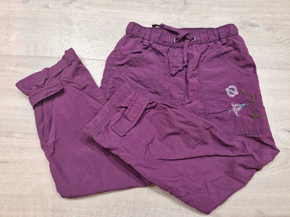 Spodnie ocieplane zimowe fioletowe r.122 dla dziewczynki