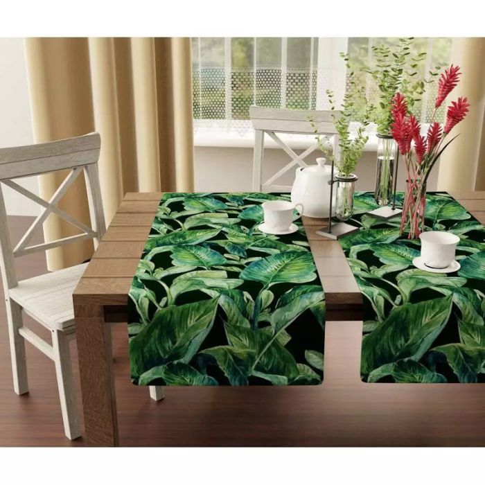 Obrus drukowany bieżnik nakładka Gedira 40x150 cm czerń