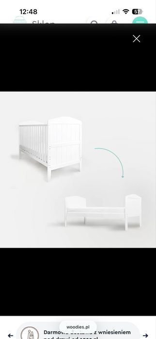 Łózeczko woodies 140x70