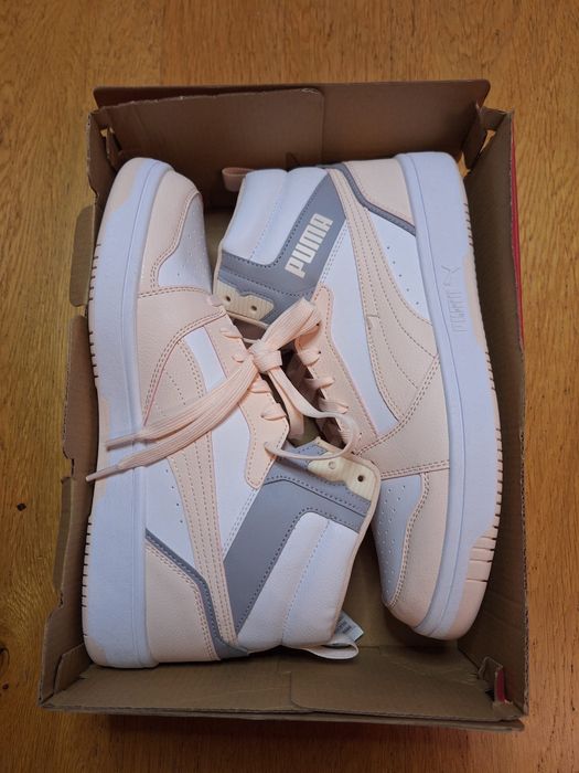 Buty wysokie sneakersy Puma rebounded v6 białe nowe 45