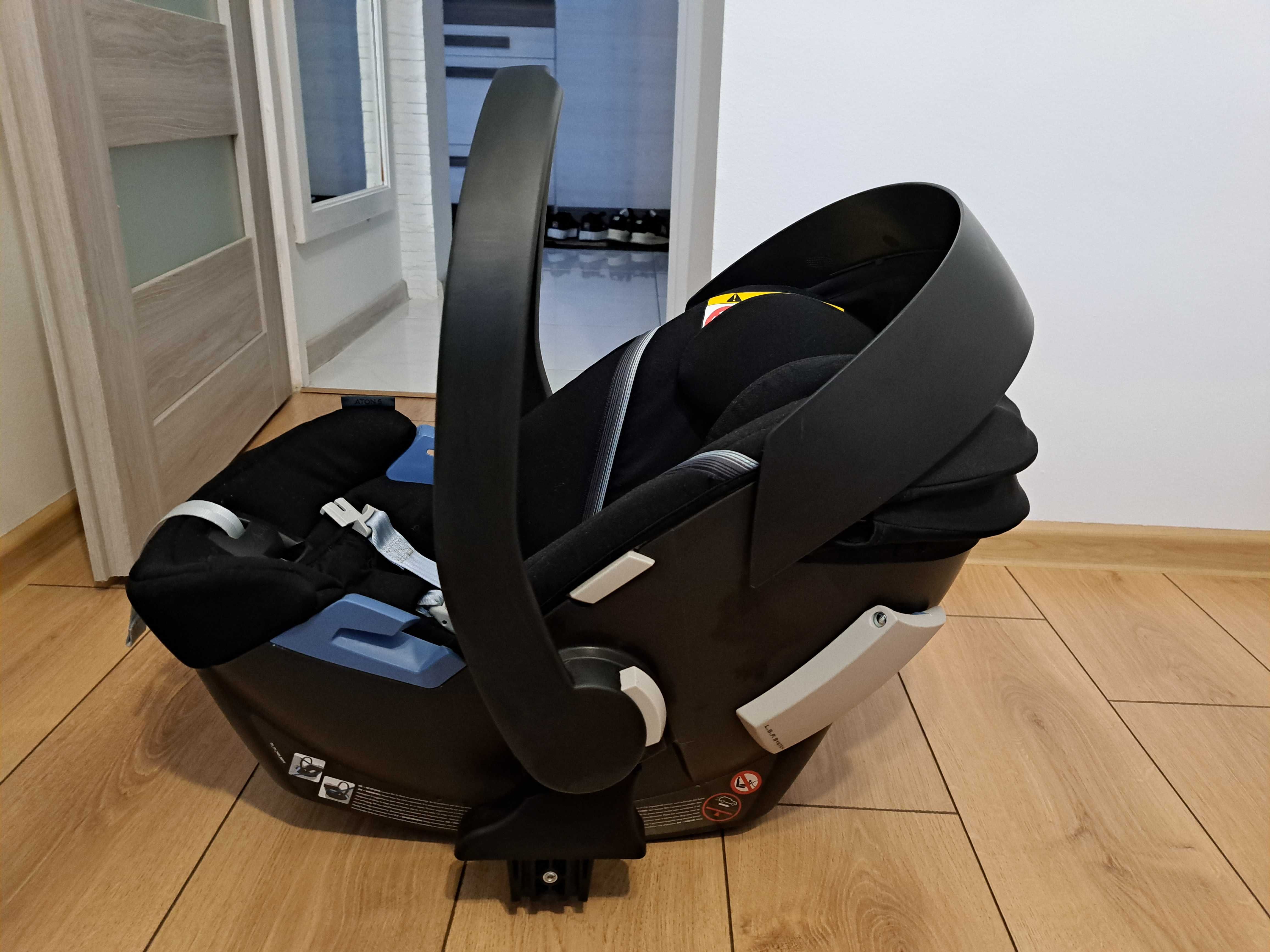 Fotelik aton 5 cybex 0-13kg + adaptery + letni pokrowiec