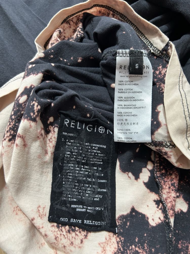 Religion We Live In Black Leather Logo кофта лонгслів