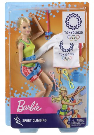 Nowa Barbie Tokyo lalka olipijska wspinaczka sportowa