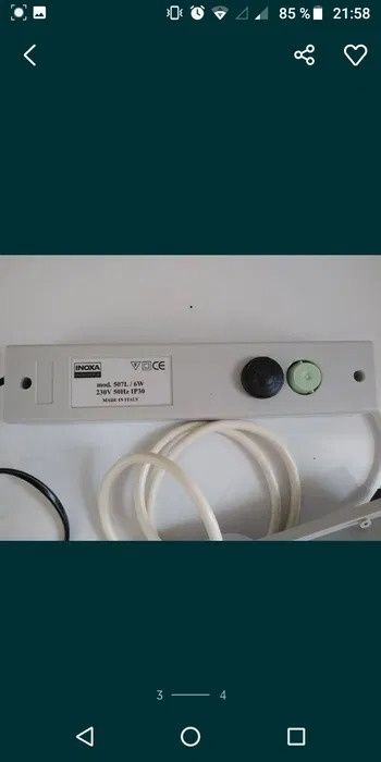 Светильник люминисцентный для сушки INOXA mod. 507L/6W. Комплектация: