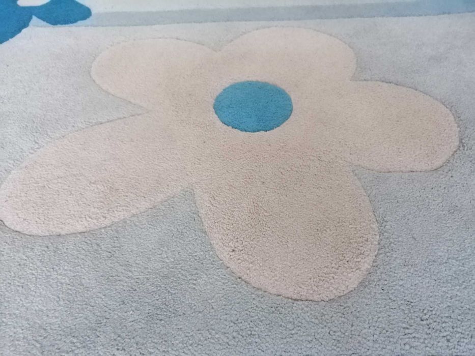 GRUBY DYWAN w kwiaty 170/250 cm