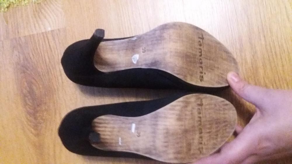 buty szpilki tamaris czarne nowe tanio