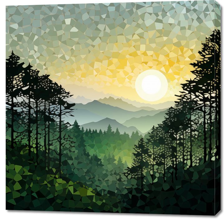 Obraz 100x100cm Mozaika Dźwięków Przyrody