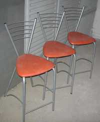 Krzesło metalowe Styl barowy. Kuchnia, bar. MAJRAD Madera. 3 sztuki.