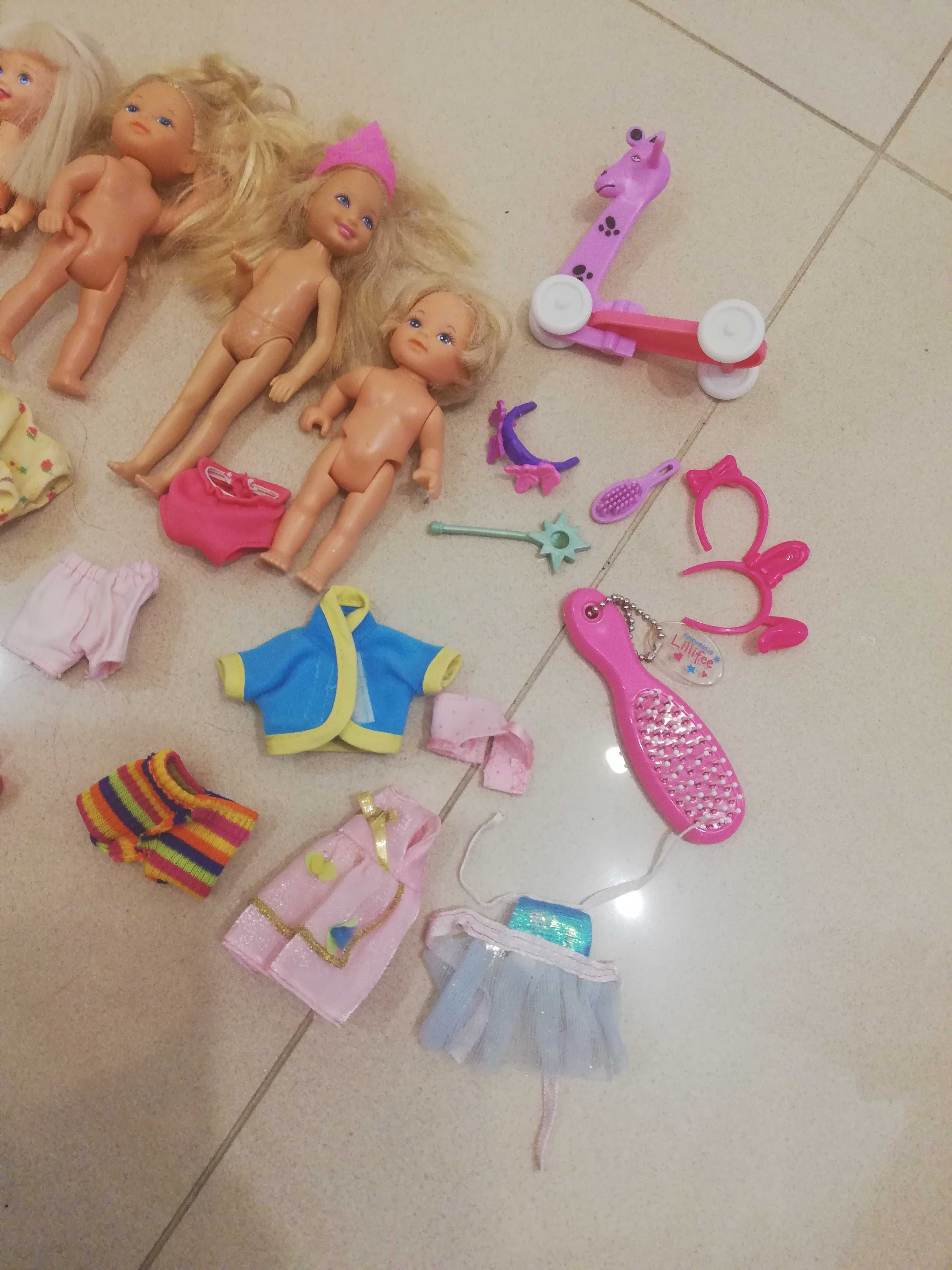 Laleczki Barbie dzieci Mattel Simba ubranka mega zestaw