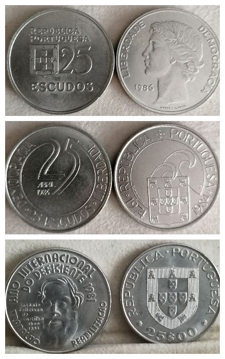 Moedas 25$00 Portugal