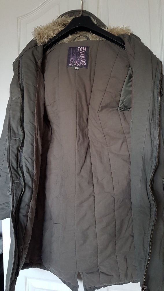 Tom Tailor jak NOWA 146 ciepła .zimowa dziewczęca .khaki . Denim