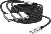 MOGOOD Adapter USB 3 w 1 1x Męski na 3x Żeńskie USB 2.0 Ładowanie Dane