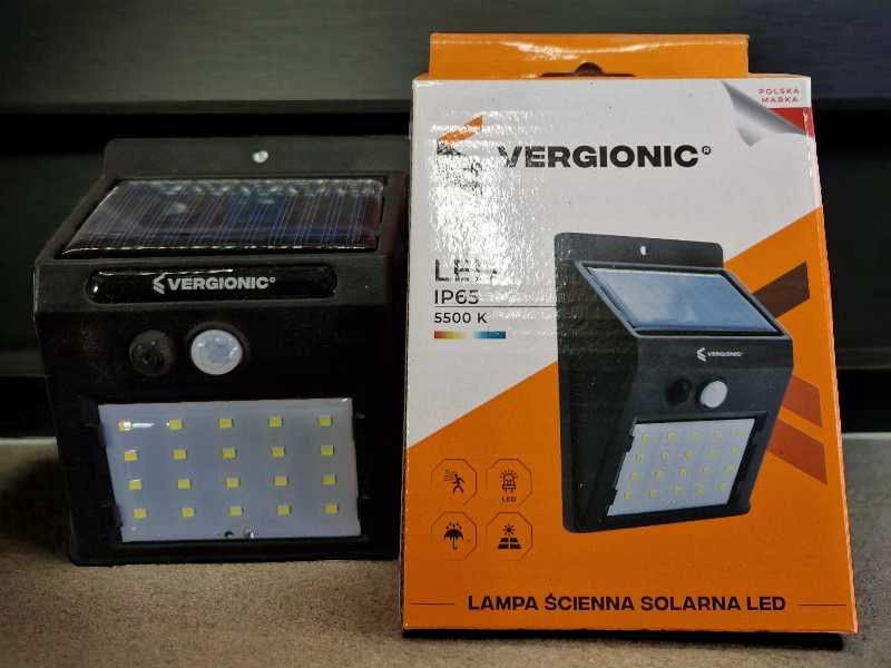 Lampa ścienna solarna LED z czujnikami VERGIONIC