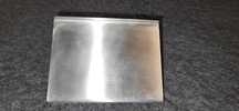 Uchwyt na papier toaletowy, z półką, szary, szczotkowane aluminium