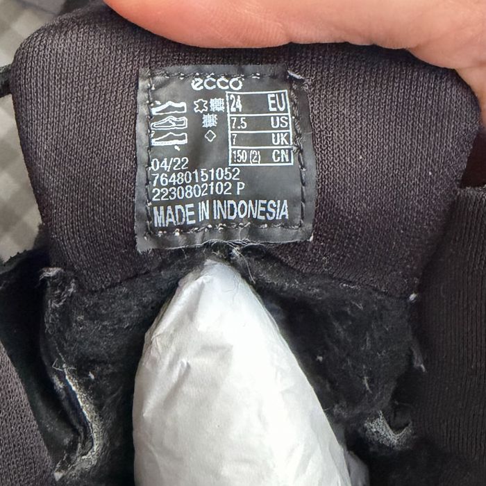 Дитячі черевики Ecco Urban mini, зимові чоботи, чорні 24 розмір
