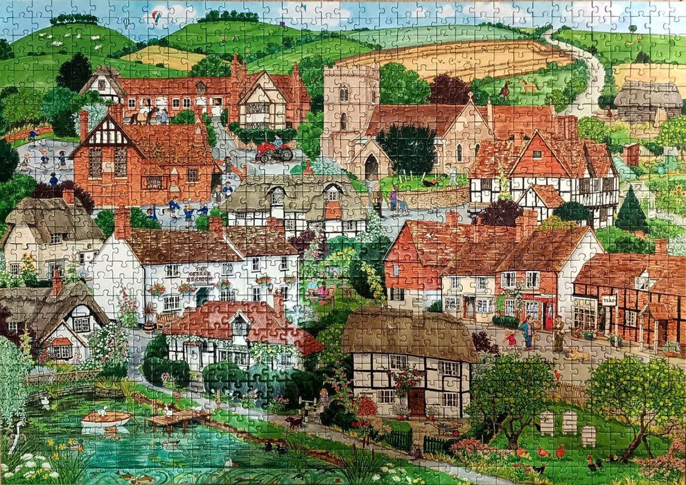 Пазли 1000 штук. Puzzle Village life.