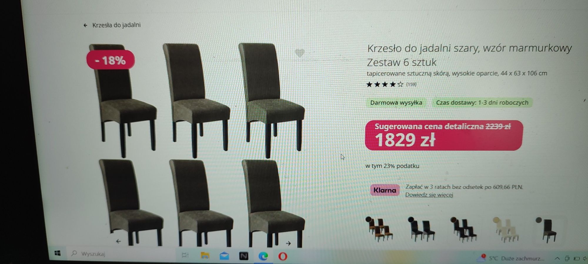 Stół z krzesłami