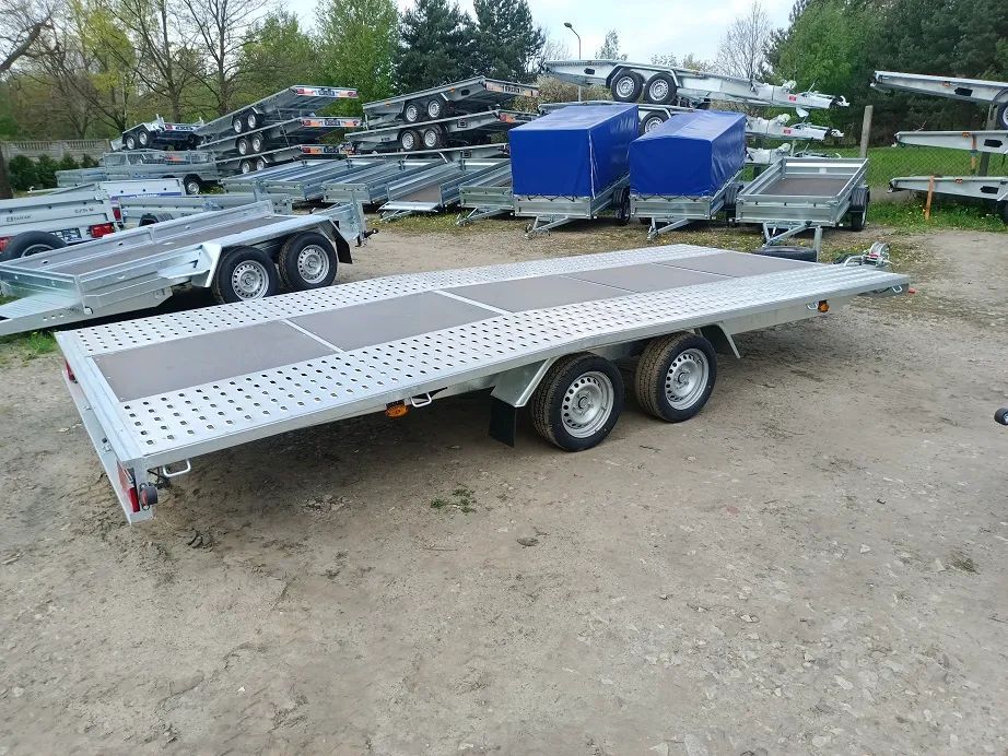 Niewiadów Jupiter 5x2,10 3500 kg  Laweta PŁASKA PLATFORMA 4,5x2,10 Niewiadów 2700 kg, amortyzatory osi