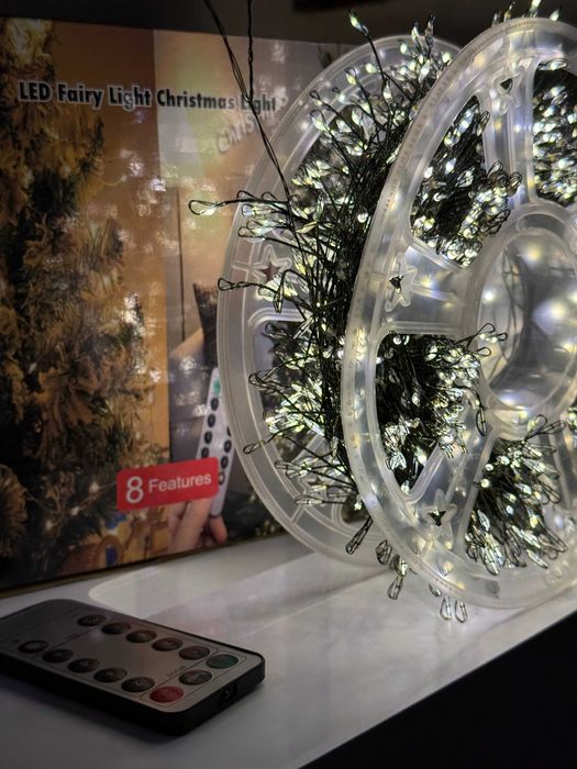 ЦІНА ТОП! Святкова гірлянда Роса, LED декор. Тепле/холодне біле світло