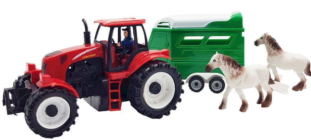 Zagroda Dla Koni Traktor Z Napędem Przyczepa Farma
