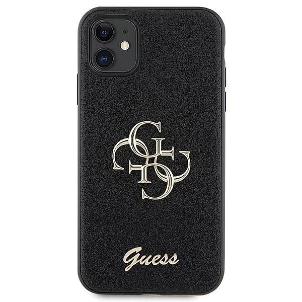 Etui Guess Glitter Script Big 4G na iPhone 11 / Xr - czarne