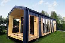 Dom drewniany • modułowy 35 m² • całoroczny • na zgłoszenie • mobilny
