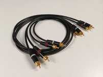 Audiofilski kabel RCA-RCA Cinch koncentryczny wtyki Neutrik Rean