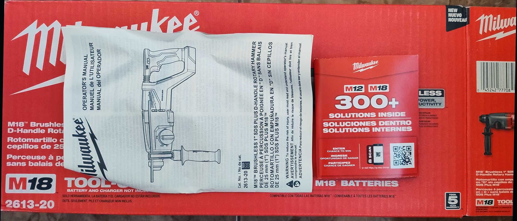 Перфоратор Milwaukee 2613-20 M18 18V