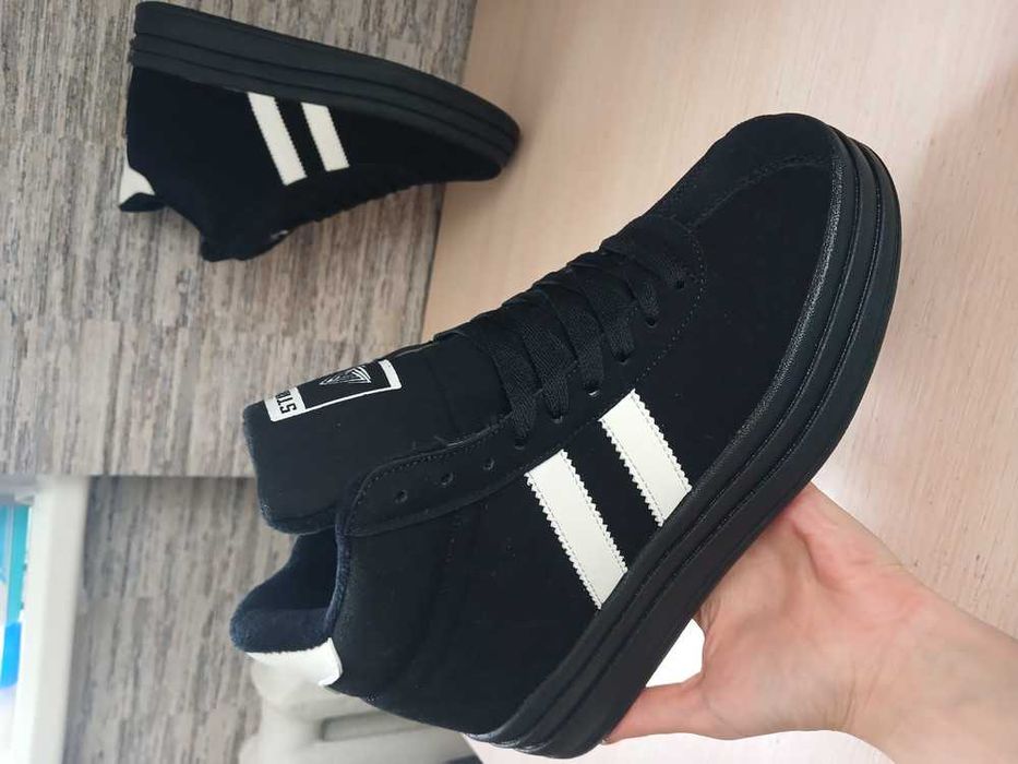 Вау!Крутезні кросівки/хайтопи.Натуральна замша чи шкіра!Зима!