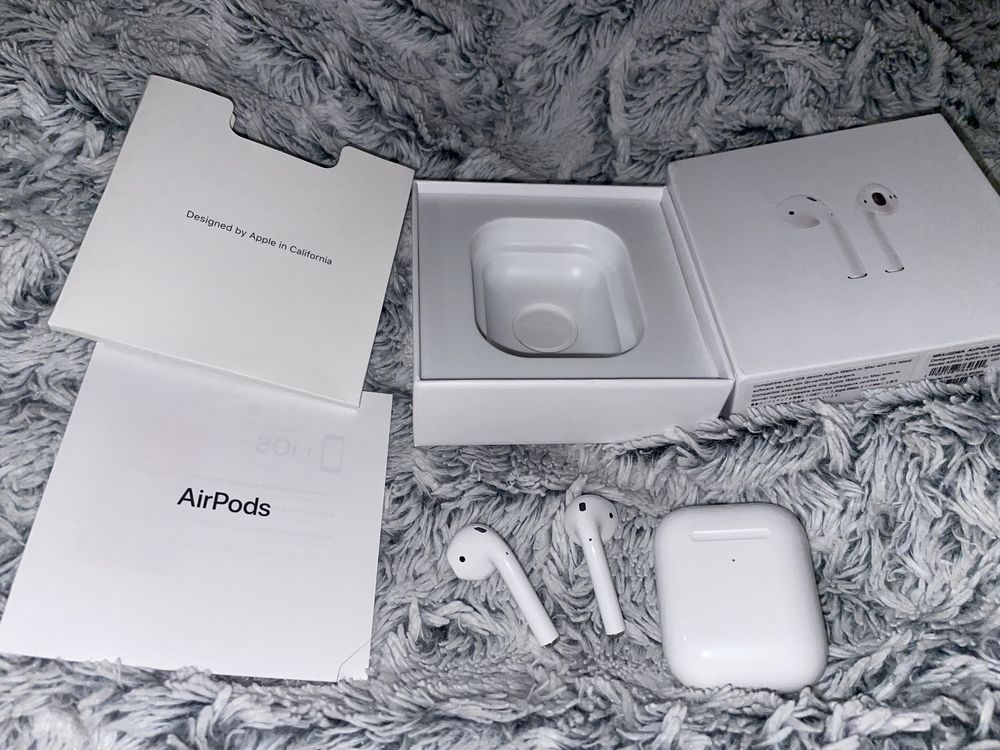 air pods 2 biale