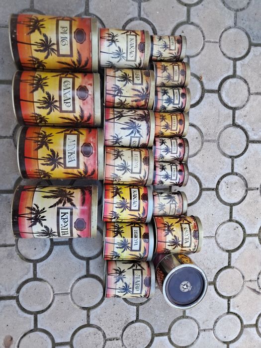 Набор железных банок для кухни ссср