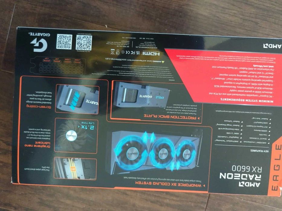 Видеокарты - GIGABYTE  RX 6650 XT EAGLE 8G рабочая