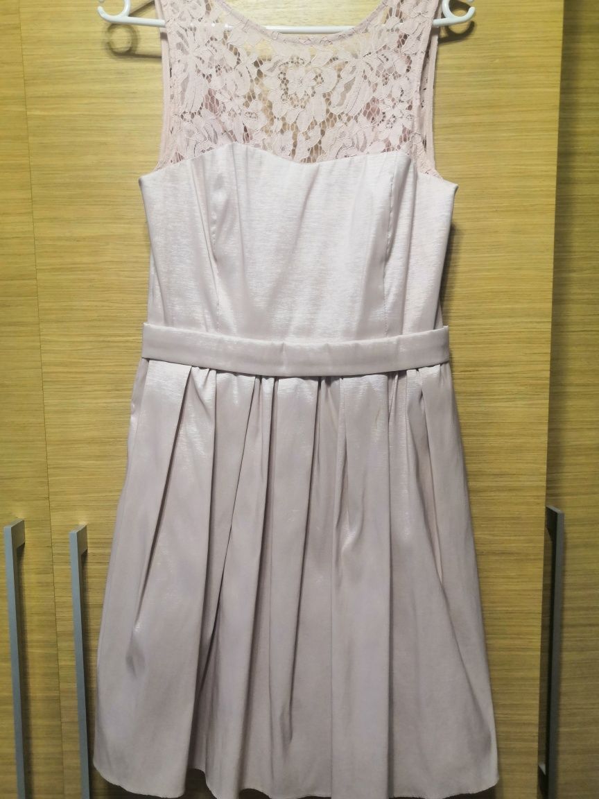 Sukienka pudrowy róż Amisu glamour 36
