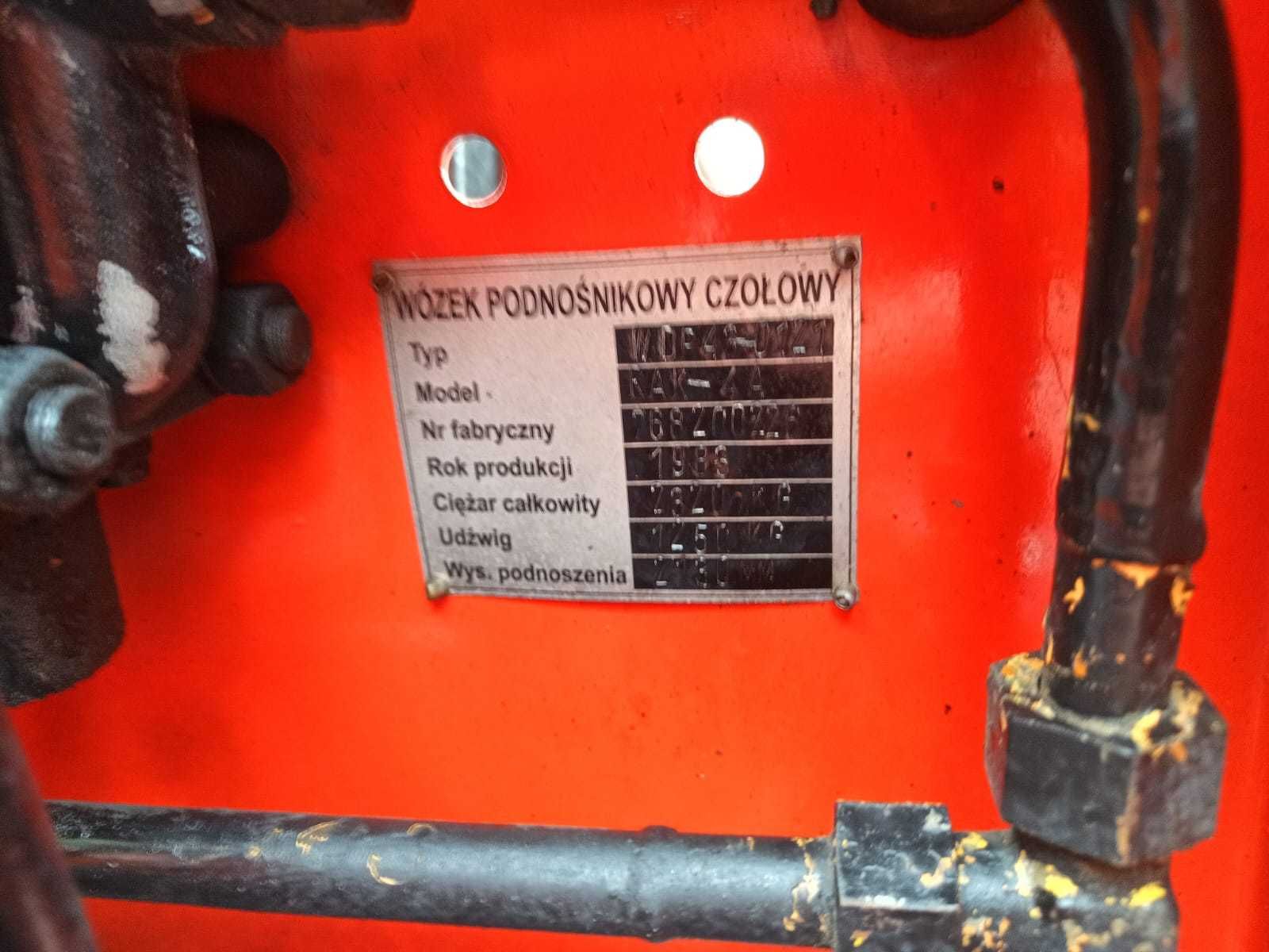 Wózek widłowy Rak 4 wspomaganie