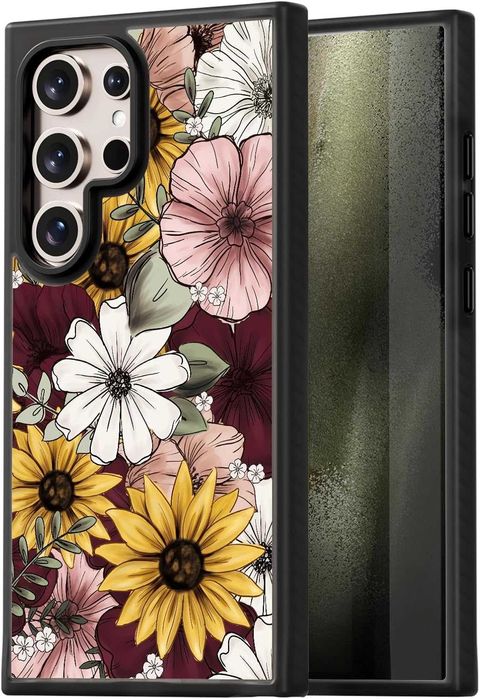 Etui Bouvardia do Samsung Galaxy S24 Ultra z motywem słonecznika