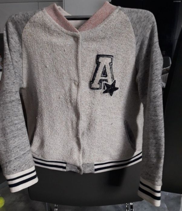 Zestaw ubranek dla dziewczynki bluza sweterek rozm 128