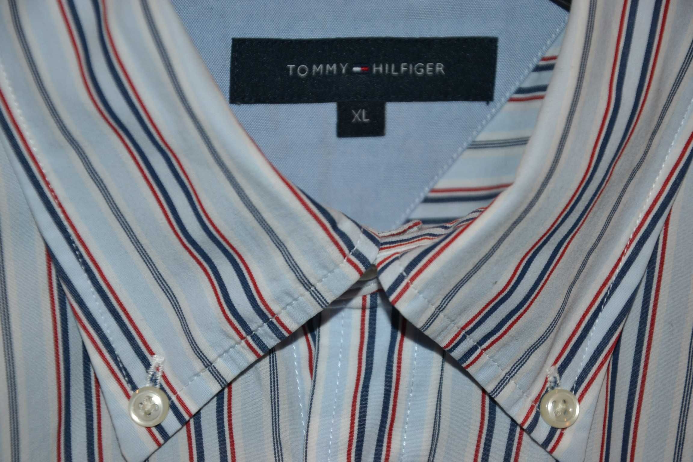 TOMMY HILFIGER Koszula Męska XL Długi rękaw Jak Nowa Oryginalna 100%