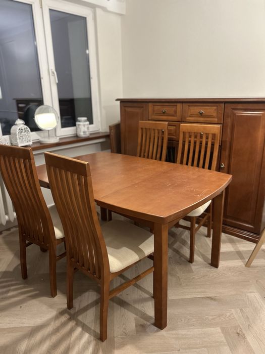 Niższa cena: Stół max 245 cm z 4 krzesłami